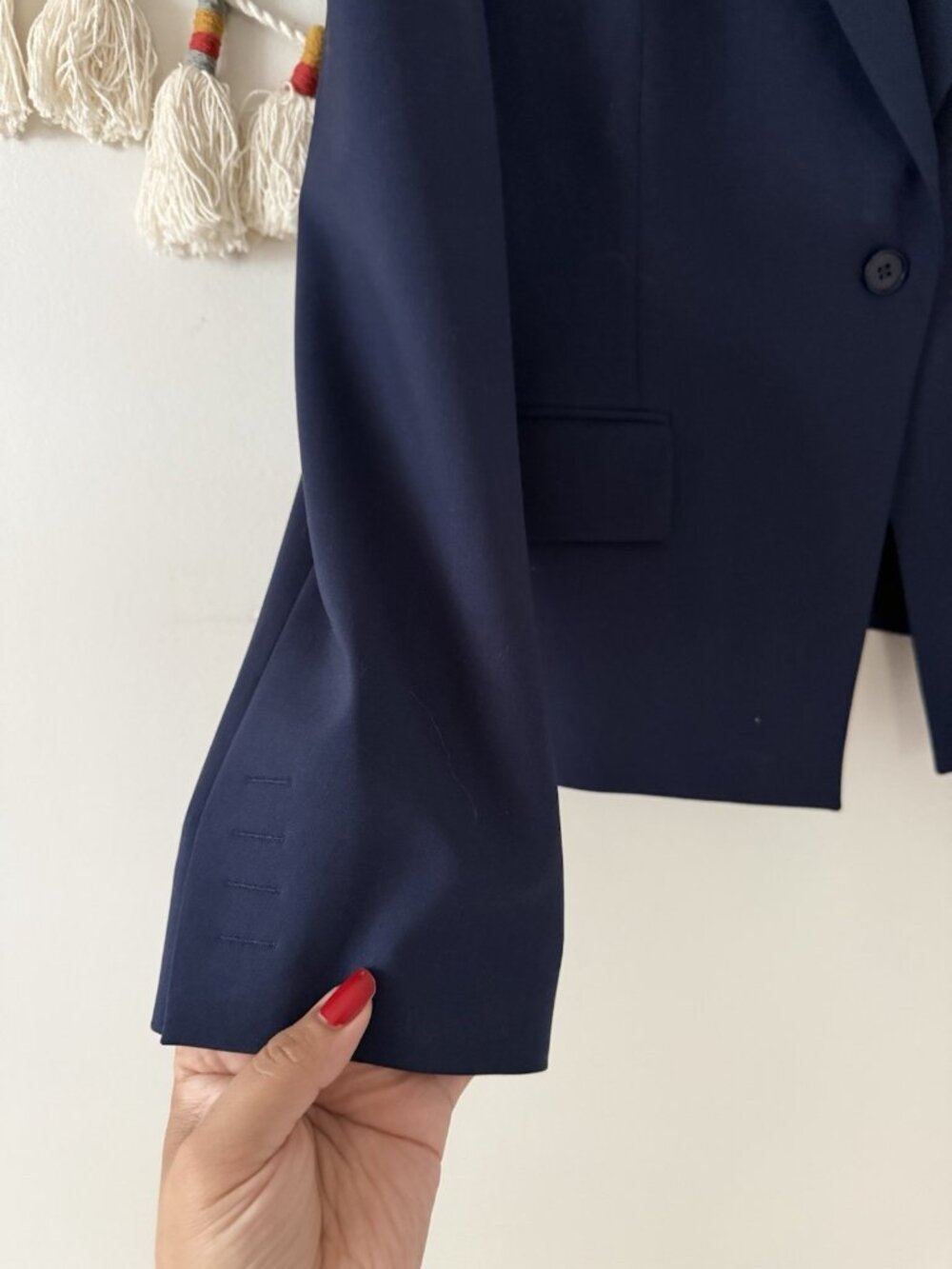 Theory Brince B Traceable Wool Single Breasted Sea Blue Blazer Careerwear NWT 12 - Picture 3 of 11